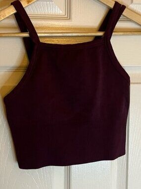 Zella Burgundy Crop Top